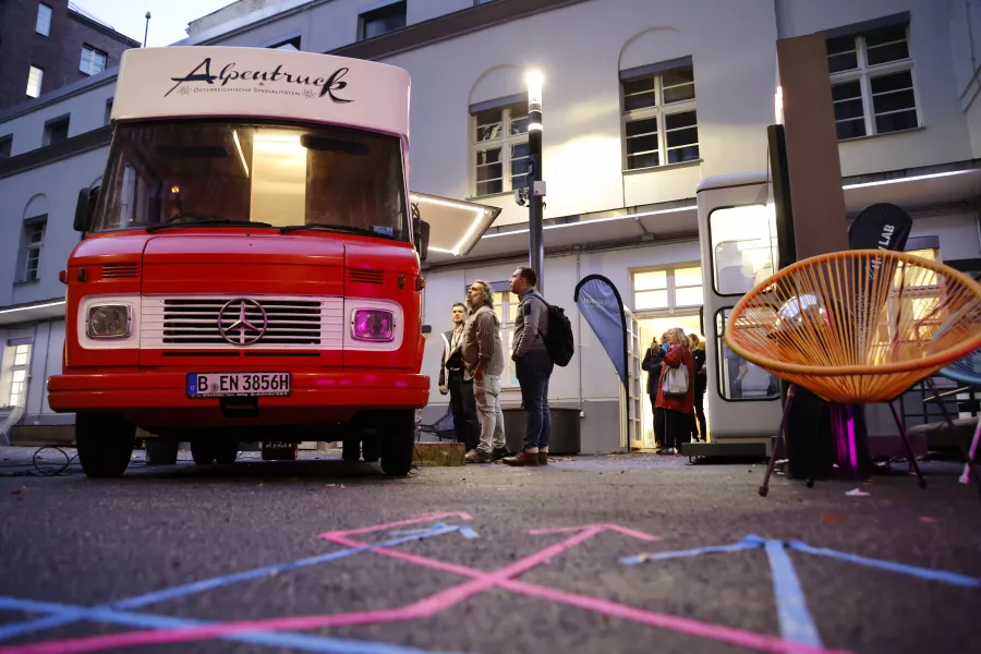 Enjoy some German delicacies, including veggie options and a cool drink on us.