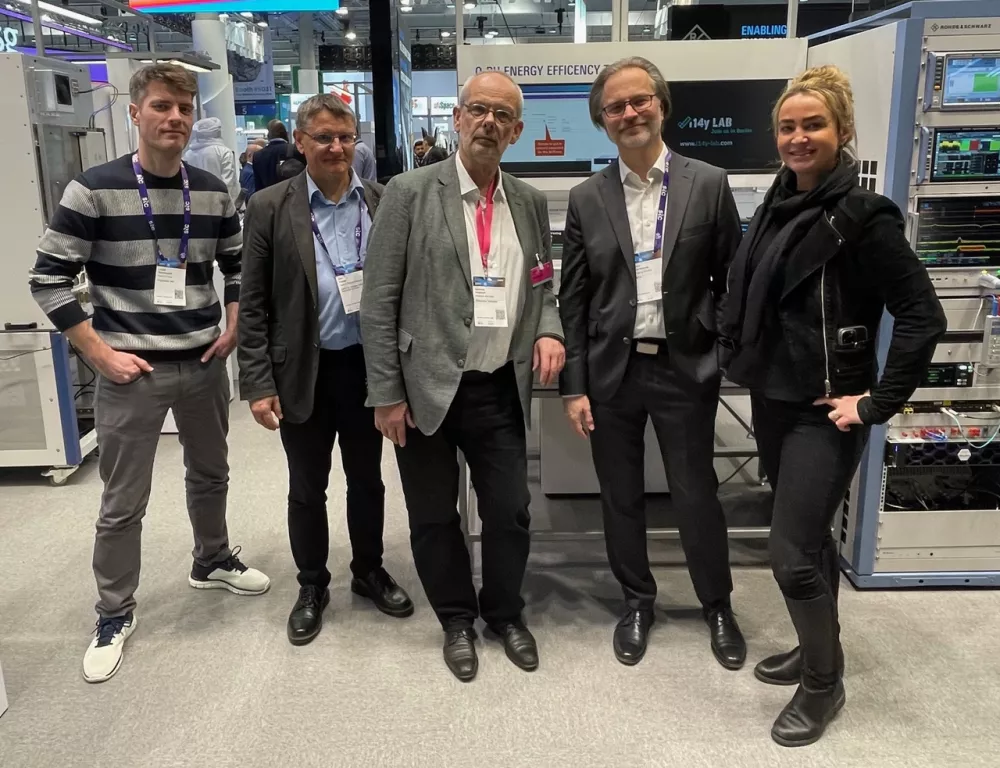 At the HHI stand with  Dirk Hetzer, Andreas Gladisch, Carsten Rossenhövel, Elena Kempf-Loeck